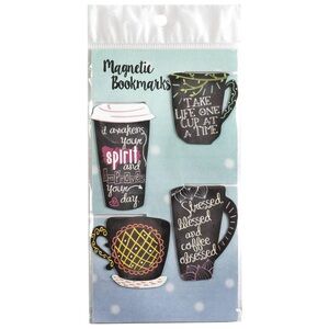 Coffee Mugs Magnetic Bookmark Assortment (4 Pcs)